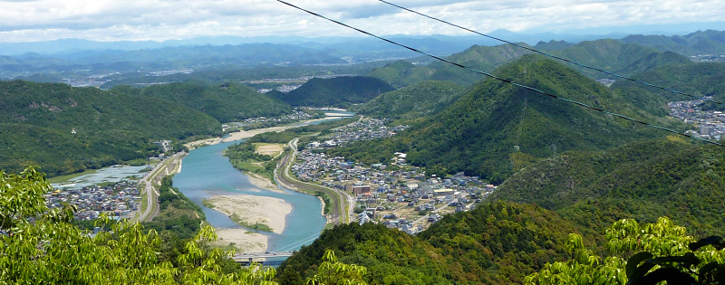 View of Gifu and the Nagara River from the castle