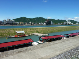 Cormorant fishing boats on the Nagara River, Gifu