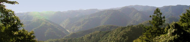View on the hills from Takaosan
