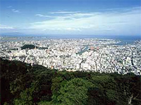 Tokushima, from Mount Bizan