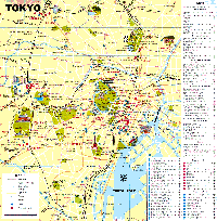 Touristical map of central Tokyo