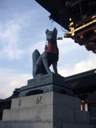 Fox statue, Fushima Inari Taisha Shrine, Kyoto