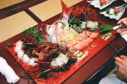 Fish and seafood at a wedding party